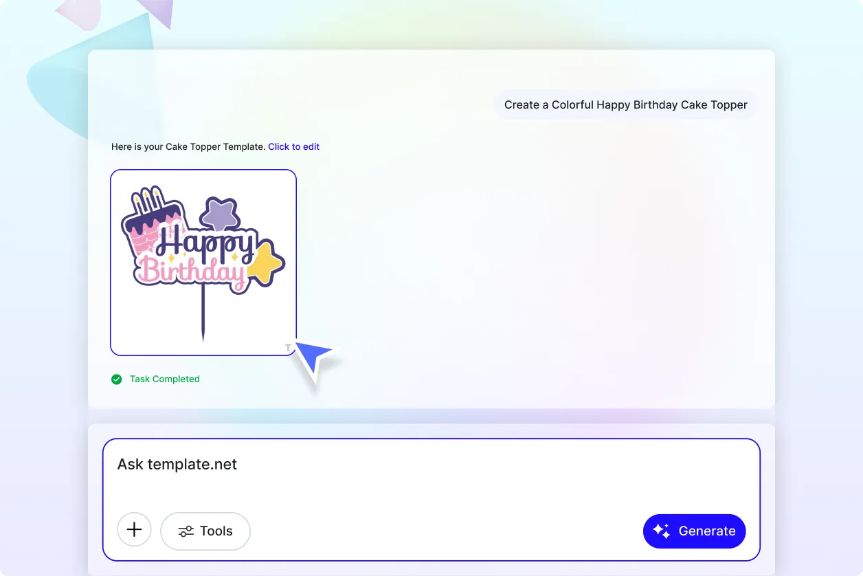 Free AI Cake Topper Generator, Create Cake Topper Designs Online